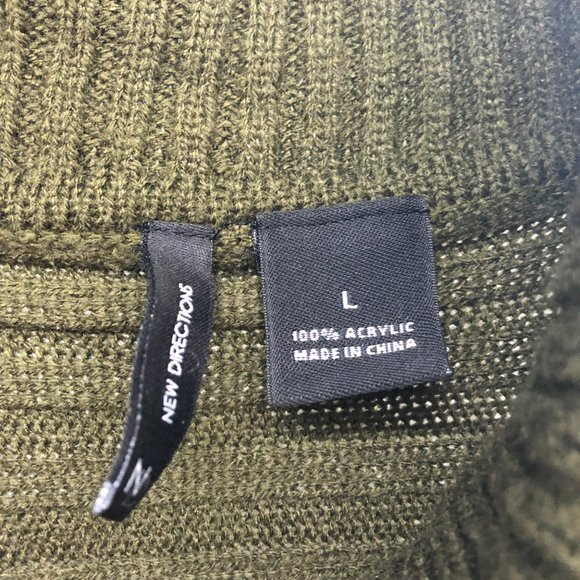 New Directions Dark Green Sweater Dress Size Large - Picture 2 of 7